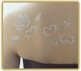 ブライダルエステのお供に…。前撮りまたは披露宴でいつも以上に輝くお肌になる為にキラキラのボディアートをしてみませんか？