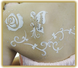 ブライダルエステのお供に…。前撮りまたは披露宴でいつも以上に輝くお肌になる為にキラキラのボディアートをしてみませんか？